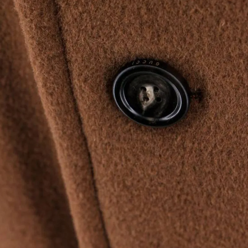 GUCCI Double-Breasted Long-Sleeved Coat-6