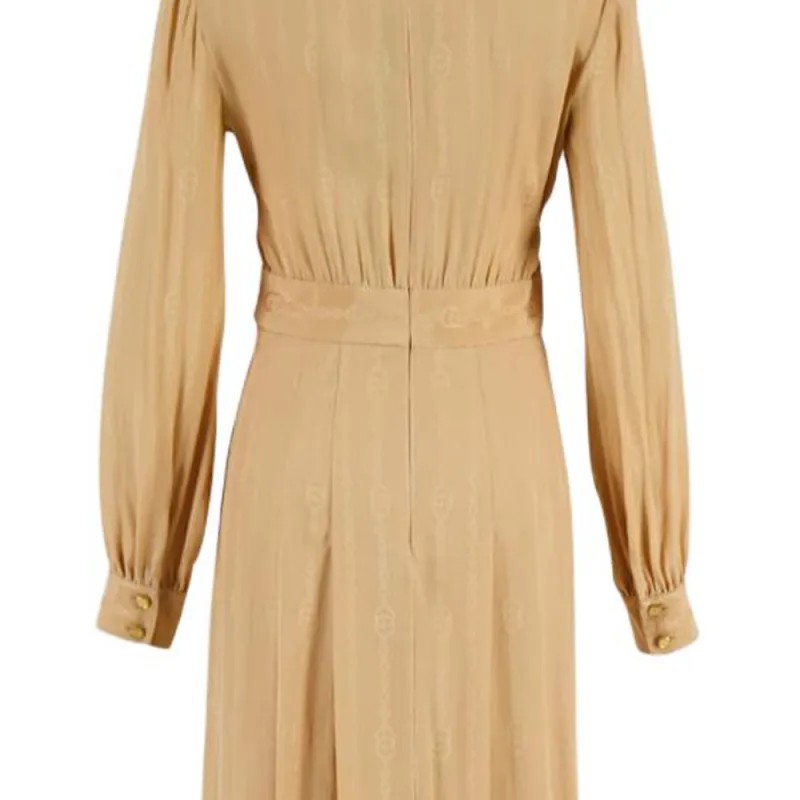 GUCCI Long-Sleeved Dresses Women's Beige-3