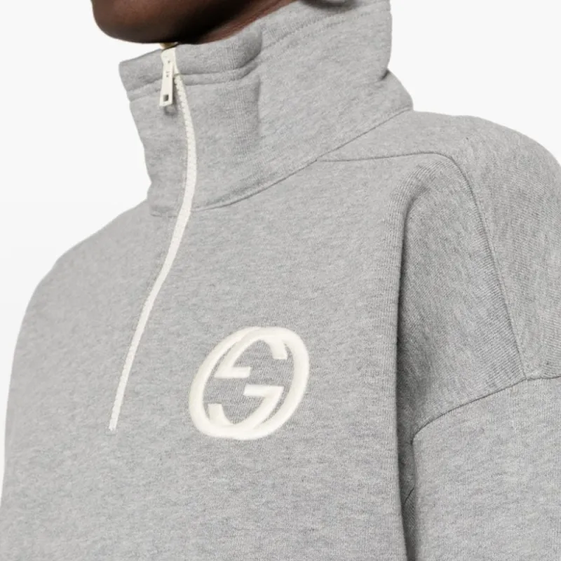 GUCCI Interlocking G Mélange Sweatshirt-4
