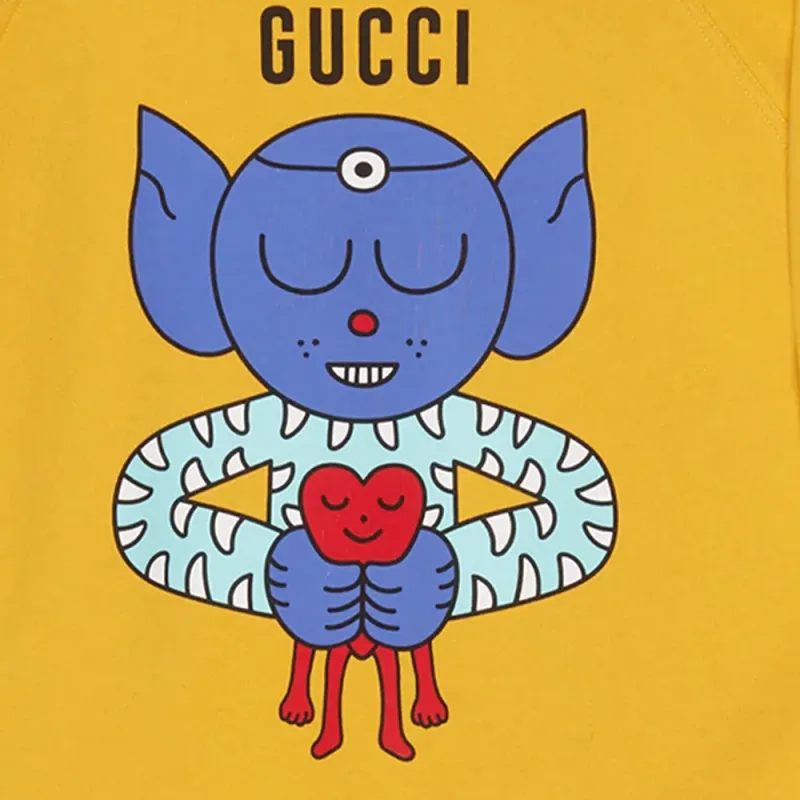 GUCCI Love Parade Sweatshirt Men's Yellow-3