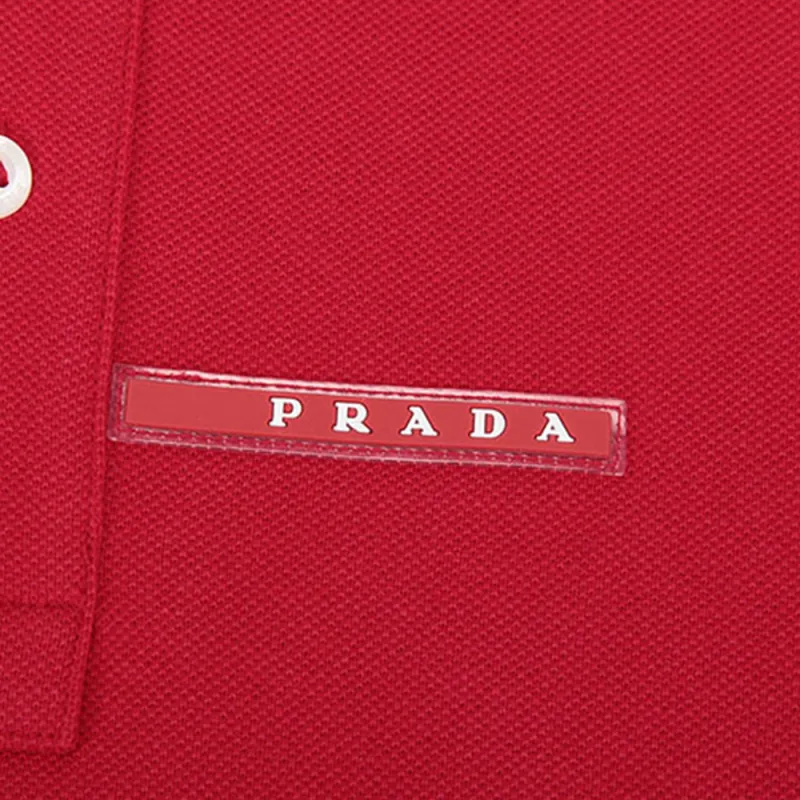 PRADA Polo Shirts Men Red-2