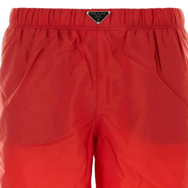 PRADA Triangle-Logo Mid-Rise Swim Shorts-3