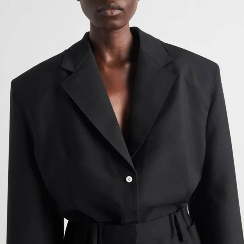 PRADA Long-Sleeved Single-Breasted Shirt Jacket-4