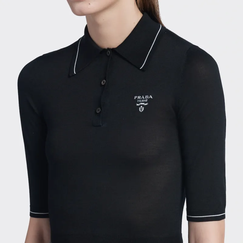 PRADA Short-Sleeved Dresses Women's Black-4