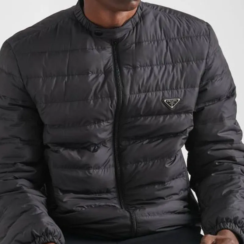 PRADA Short Polyester Down Jacket Jackets Coats Men's Black-3