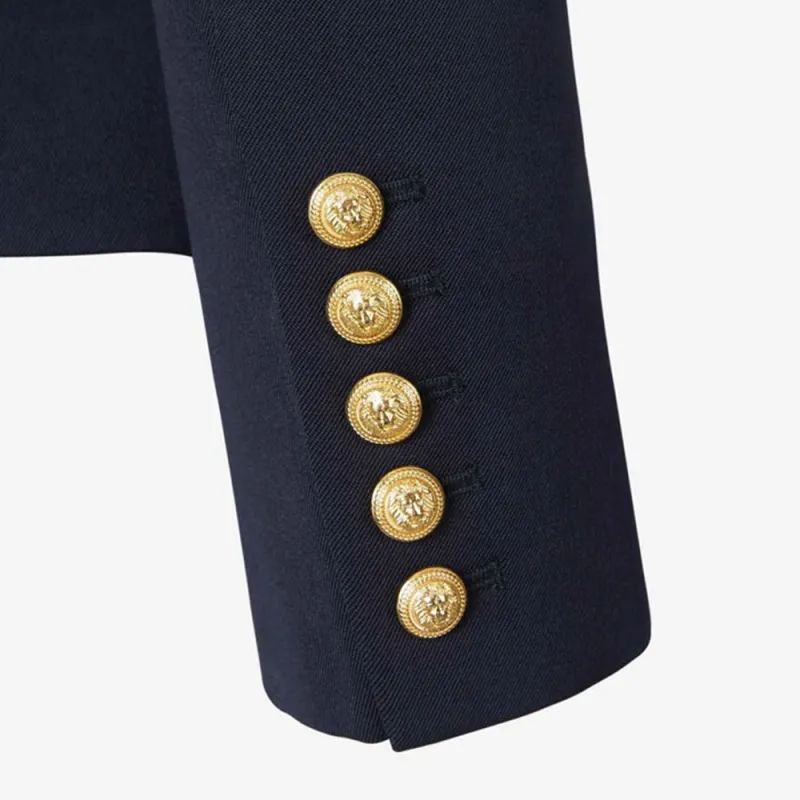 BALMAIN 6 Lion Button Wool Jacket 'Navy'-2