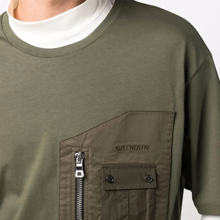 BALMAIN T Shirts Men Green-4
