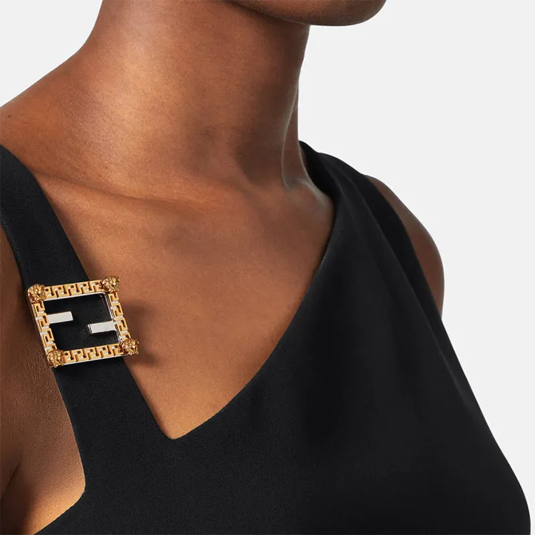 Fendi X VERSACE Sleeveless Dresses Women's Black-1
