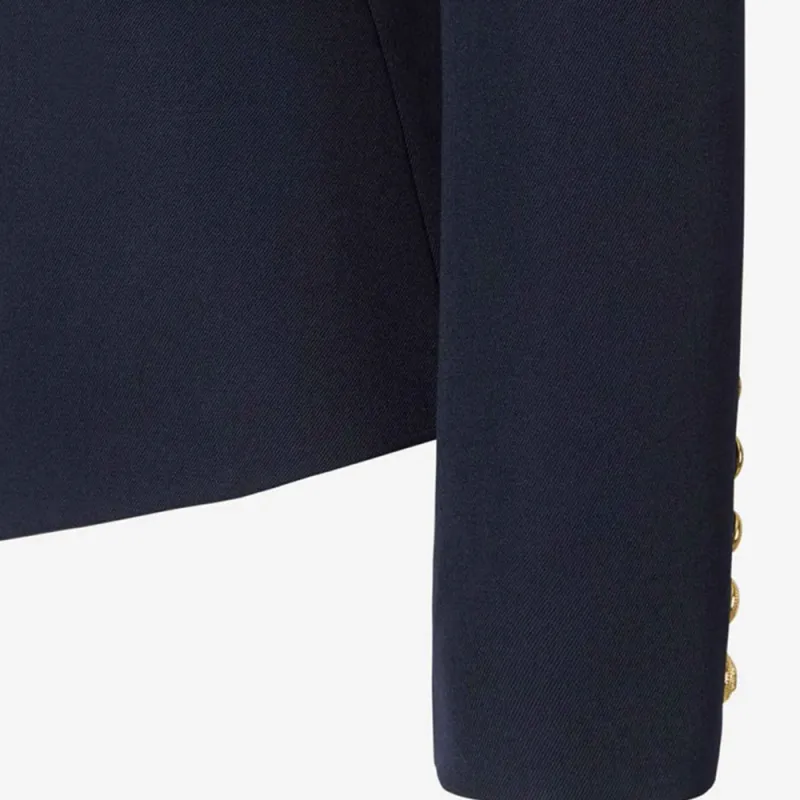 BALMAIN 6 Lion Button Wool Jacket 'Navy'-3