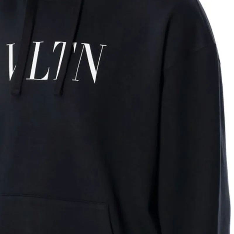 Valentino Logo Printed Drawstring Hoodie-4