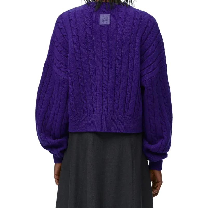 LOEWE Cable Knit Crewneck Jumper-2