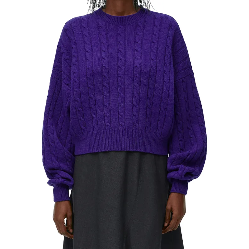 LOEWE Cable Knit Crewneck Jumper-1