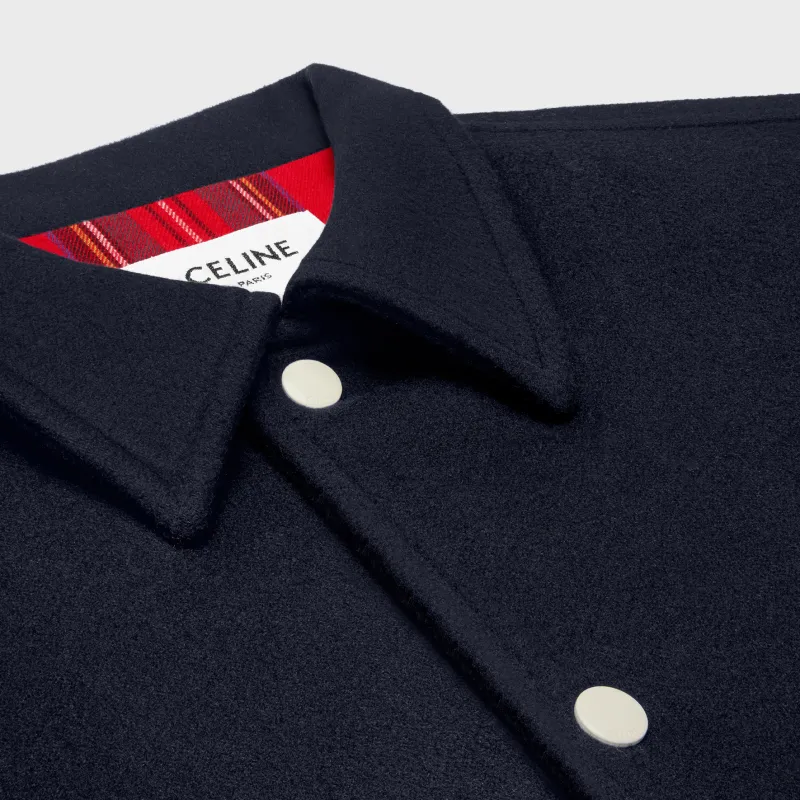 CELINE Coach Jacket In Double face Wool-2