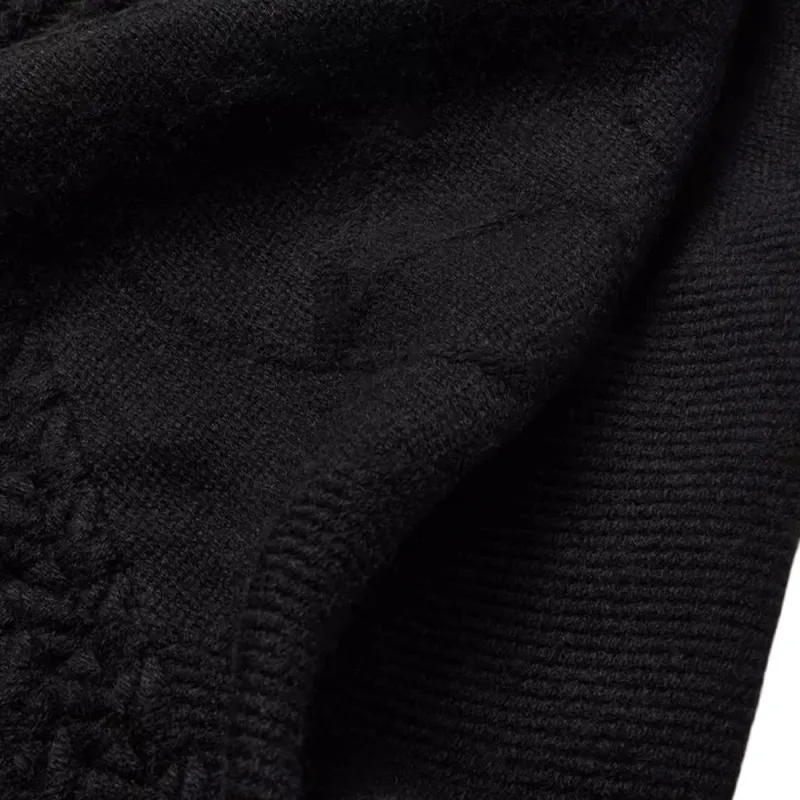 Valentino V Neck Fringed Edge Poncho-3