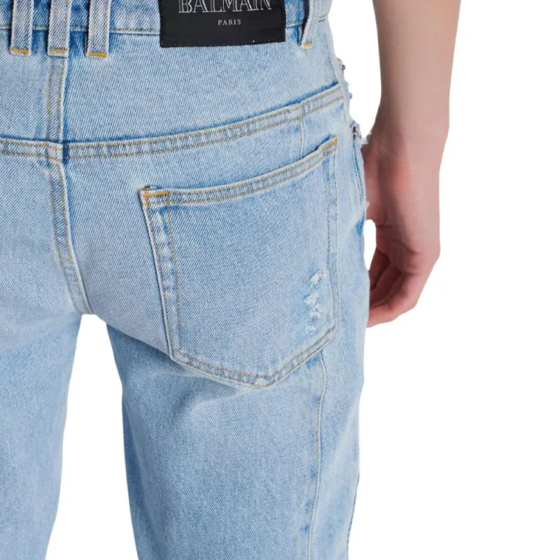 BALMAIN Panelled Biker Jeans-6