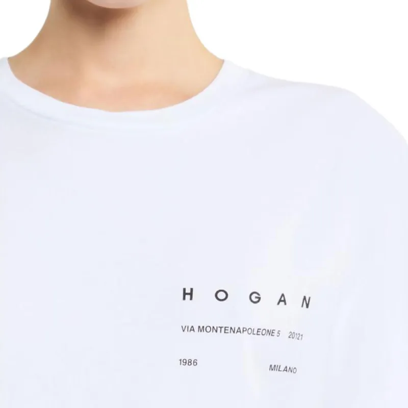 HOGAN Logo Printed Crewneck T Shirt-7