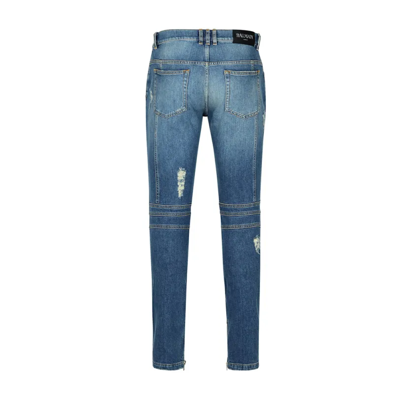 BALMAIN Low Rise Distressed Jeans-2