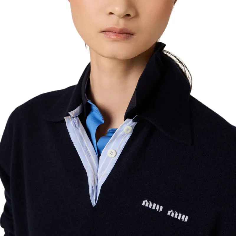 MIU MIU Cashmere Polo Shirt-3