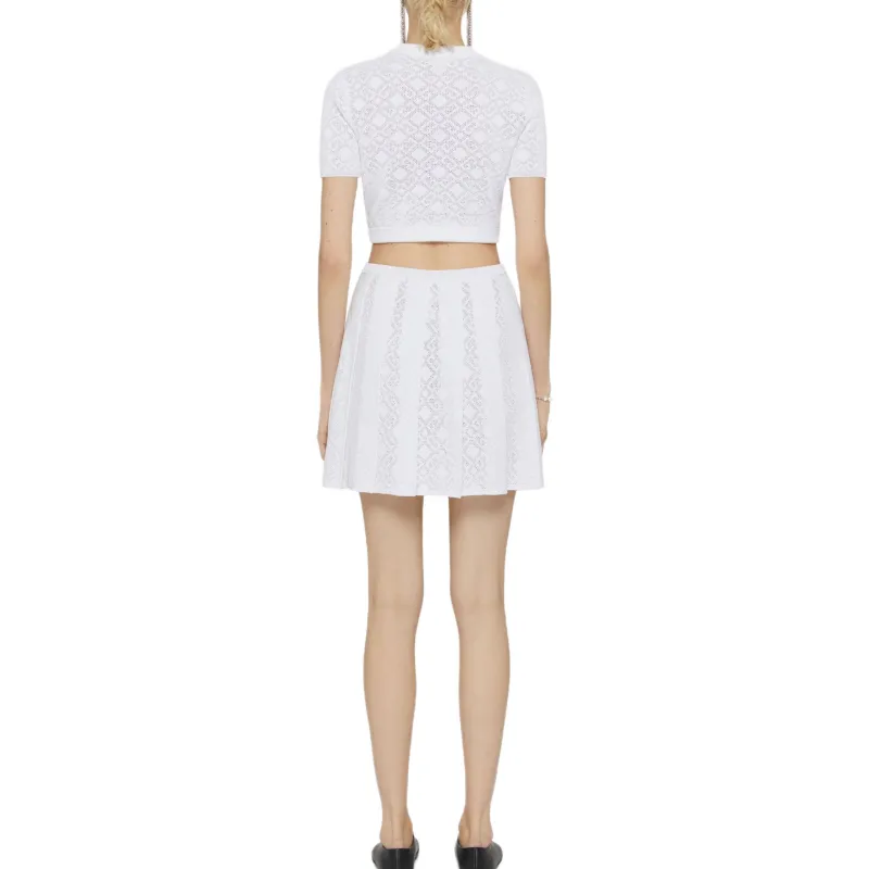 Givenchy Monogram 72 Jacquard Pleated Mini Skirt-2
