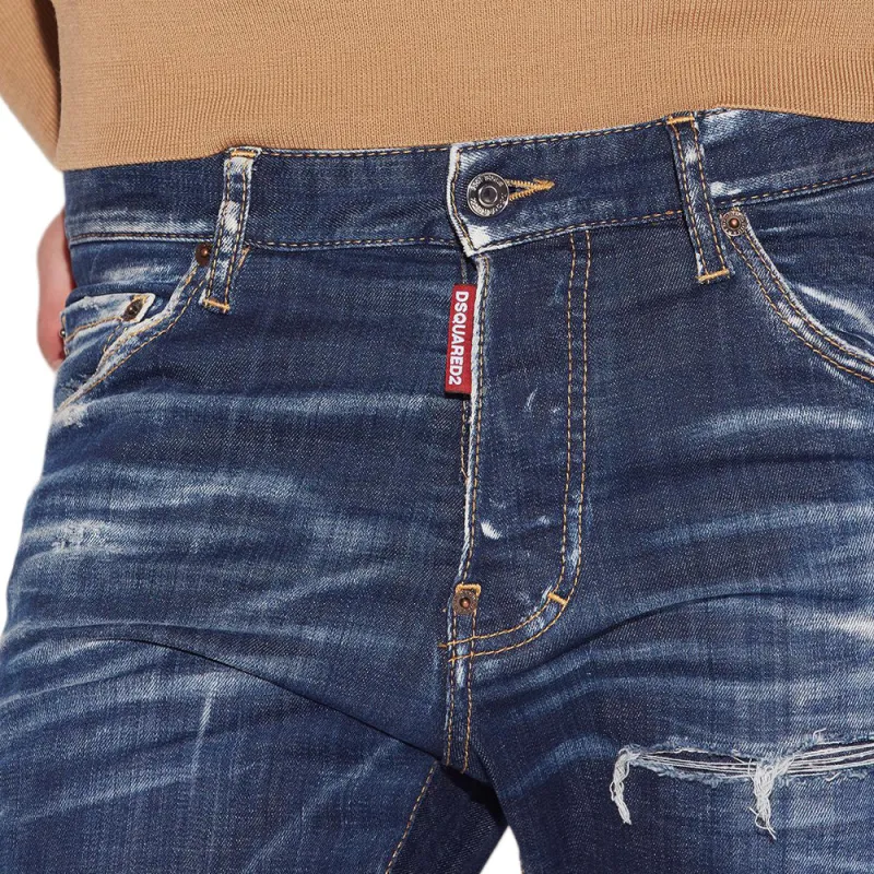 DSQUARED2 Distressed finish Denim Jeans-4