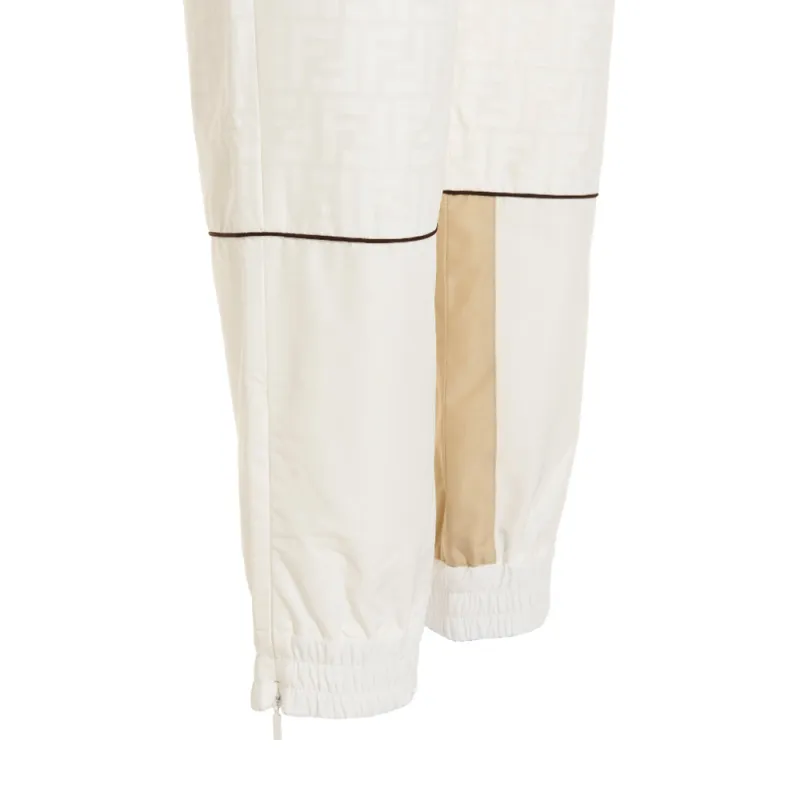 FENDI Logo Patch High Waist Pants-5