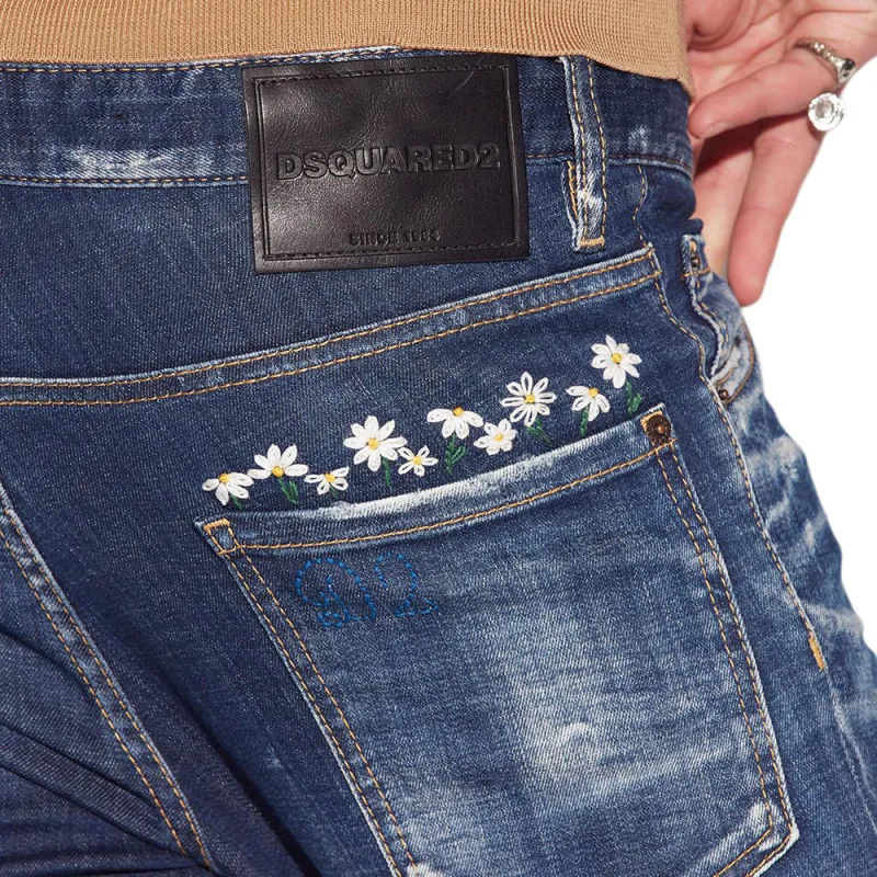 DSQUARED2 Distressed finish Denim Jeans-5