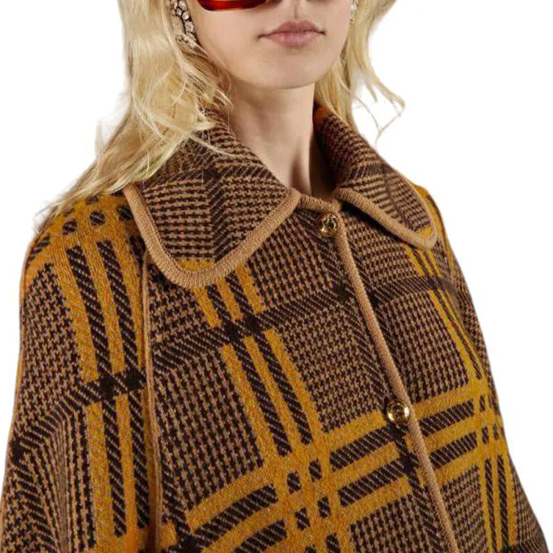 GUCCI Spread collar Reversible Cape-3