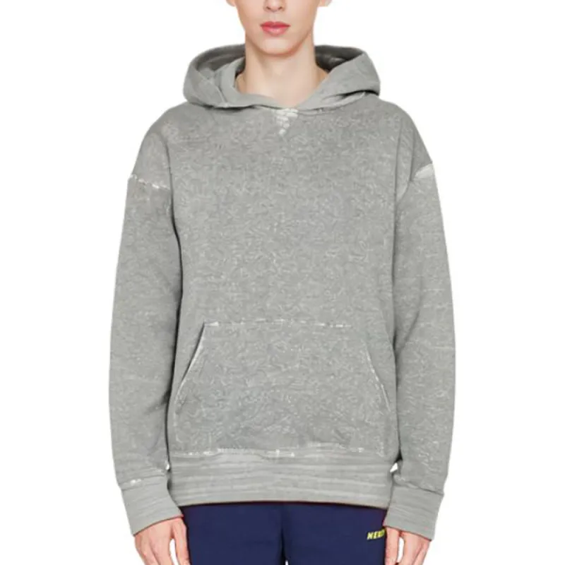SAINT LAURENT Université Distressed effect Marl Hoodie-3