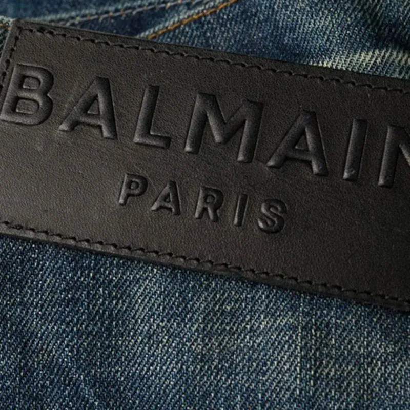 BALMAIN Slim Cut Faded Jeans-5