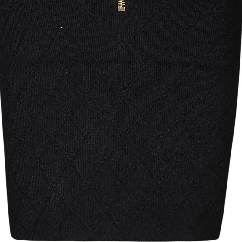 BALMAIN 6 Button Knit Skirt 'White'-5