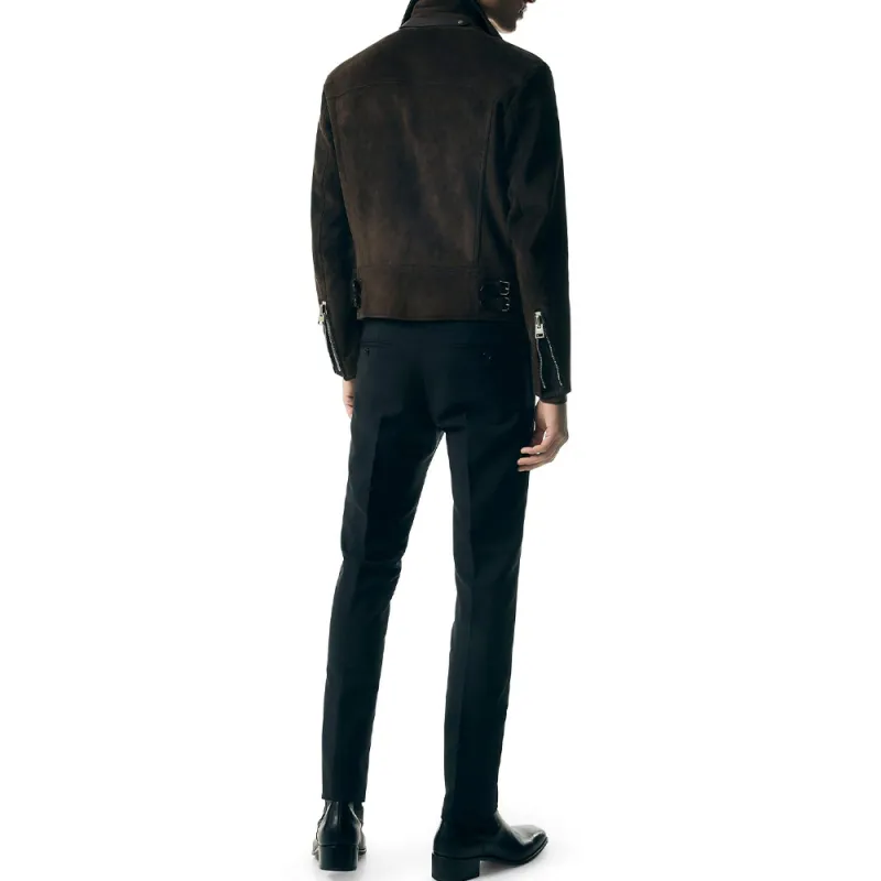 TOM FORD Off-Center Zipped Biker Jacket-1