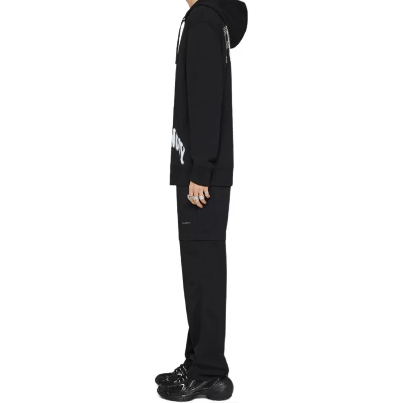 Givenchy Rhinestone embellished Logo print Hoodie-4