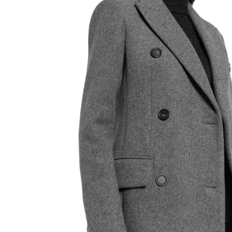 SportMax Double-Breasted Long-Sleeved Coat-6