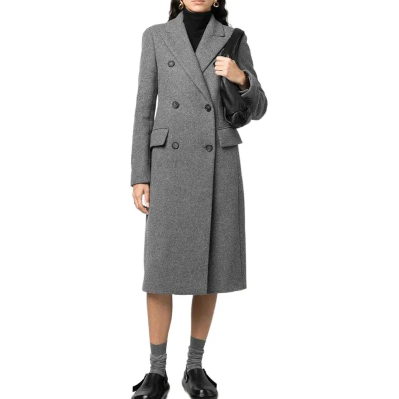 SportMax Double-Breasted Long-Sleeved Coat-3