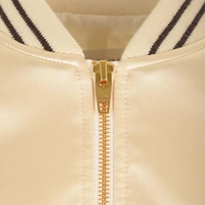 CELINE Souvenir Teddy Jacket In Flowing Satin-3