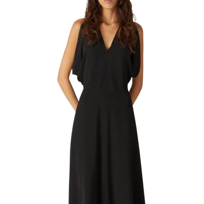 Loro Piana Milena Dress Short Sleeved Dress Women's Black-2