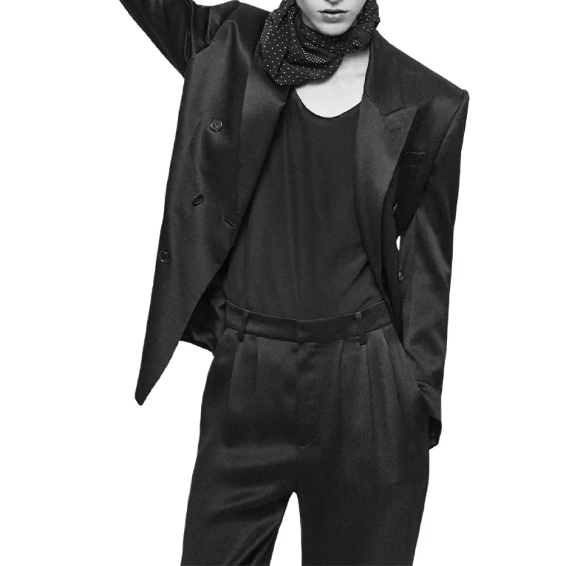 SAINT LAURENT Business Suit Coat Men's Black-2