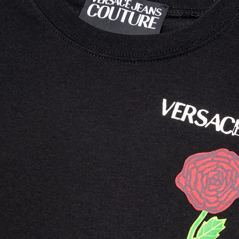 VERSACE Crop Tops Women's Black-4
