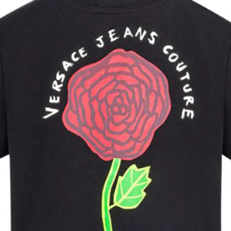 VERSACE Crop Tops Women's Black-2