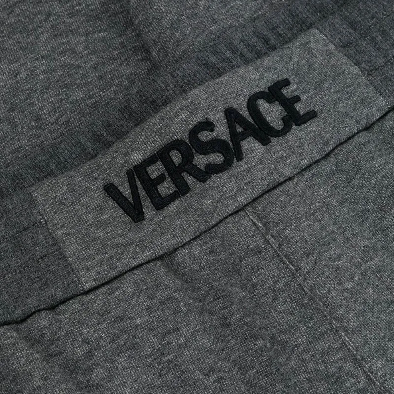 VERSACE Knitted Sweatpants Men Gray-5