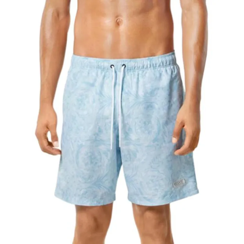 VERSACE Barocco-Printed Drawstring Swim Shorts-1