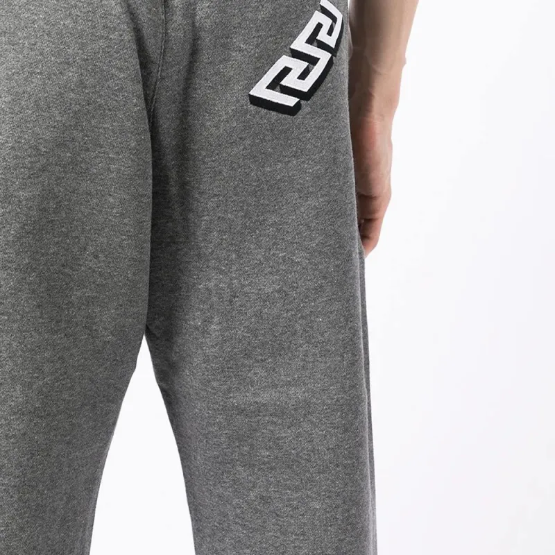 VERSACE Knitted Sweatpants Men Gray-6