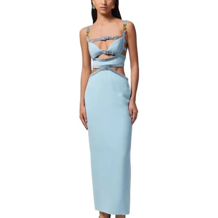 VERSACE Evening Dresses Women's Blue-1