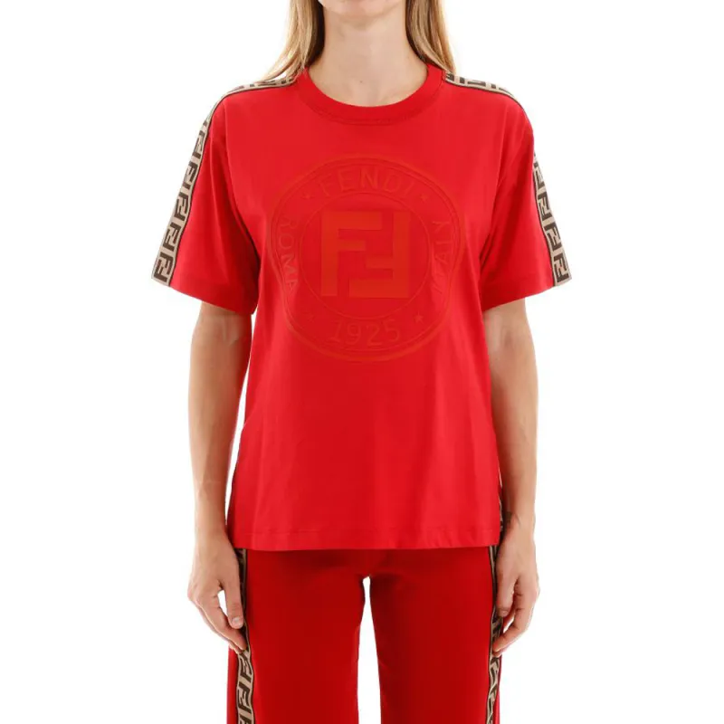 FENDI Regular T-Shirt Women's Red-2