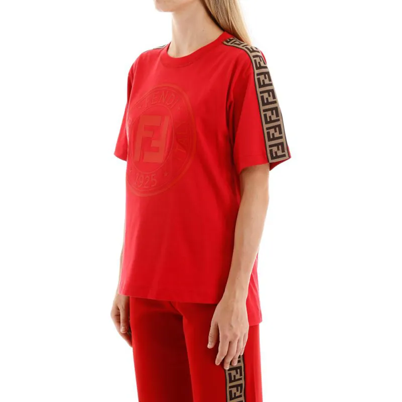 FENDI Regular T-Shirt Women's Red-3