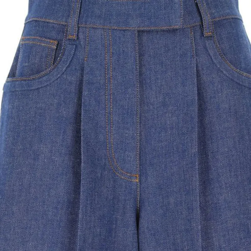 FENDI SS23 Casual Shorts Women's Denim Blue-3