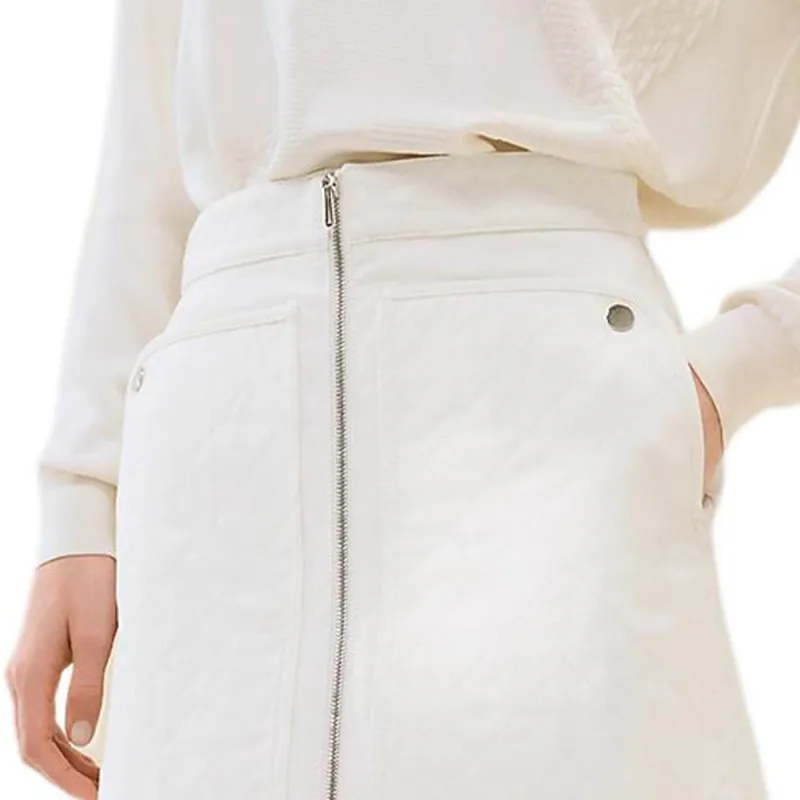 HERMES Casual Short Skirts Women's White-4