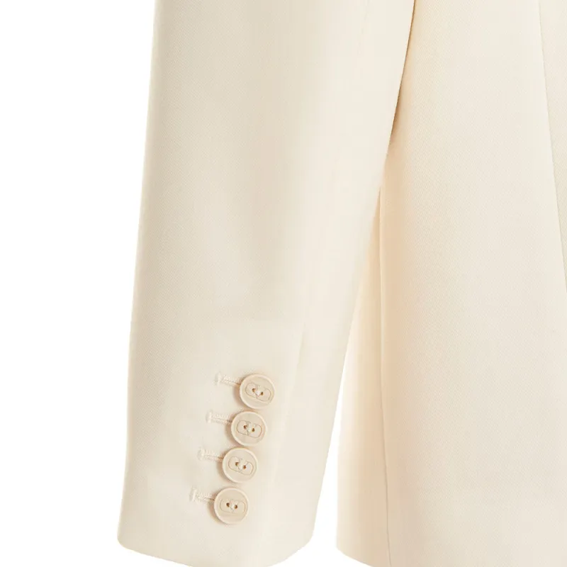 Valentino Double-Breasted Long-Sleeved Blazer-4