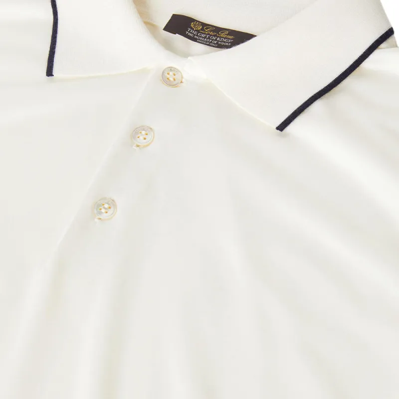 Loro Piana Gok Polo Shirt Polo Shirt Men's White-3