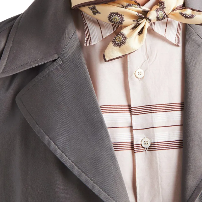 PRADA Maxi Cotton Trench Coat-3